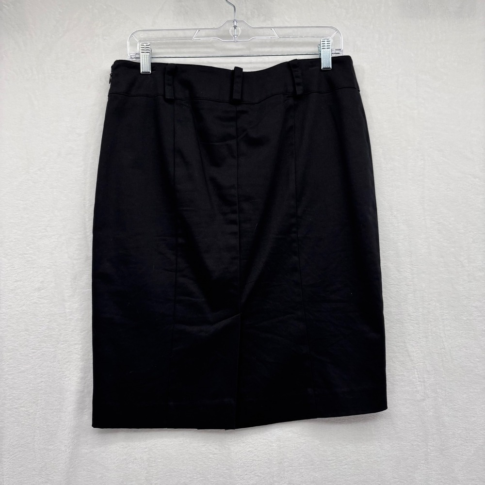 Dana Buchman Womens Pencil Skirt Black 10 Sailor Pockets Corpcore Business Basic - Picture 2 of 6